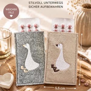 Pillenhülle Filz | Medikamentenhülle | Blisterhülle | Tabletten Etui | Made in Germany | Geschenk für Mama | Reise Apotheke