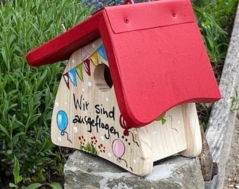 Regalo d'addio maestra - casetta per uccellini per l'asilo, villa per uccellini personalizzata con i nomi dei bambini | colori resistenti alle intemperie