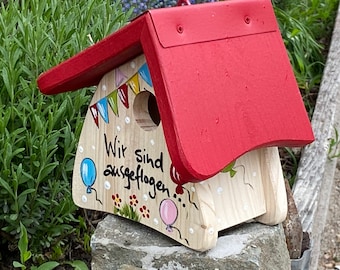 Farewell gift teacher - bird house for the kindergarten, bird villa personalized with the names of the children | weatherproof colors