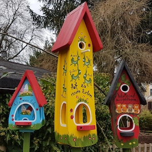 Birdhouse Kindergarten Farewell, birdhouse with children&#39;s names, personalized, weatherproof