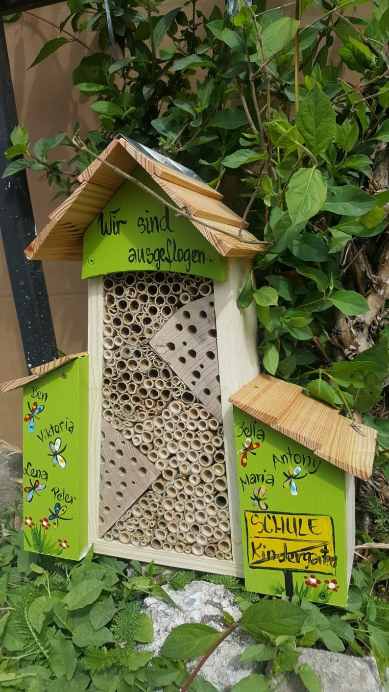 Bee Hotel Insect Hotel Departure Gift Nursery Educator Etsy