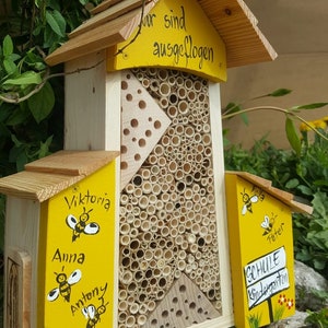 Farewell gift kindergarten - insect hotel, bee hotel personalized with the children&#39;s names | weatherproof colors