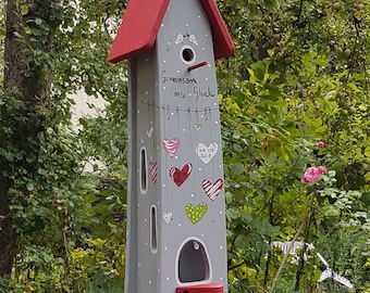 Geschenk Hochzeit Holz, Gastgeschenk Vogelhaus, Geldgeschenk, personalisierte Vogelvilla