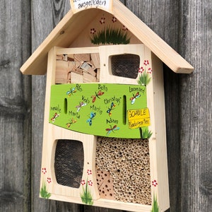 Kindergarten teacher farewell gift, insect hotel, farewell kindergarten gift, weatherproof, with children&#39;s names