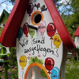 Birdhouse Kindergarten Farewell Birdhouse, personalized with children&#39;s names, farewell gift for teacher