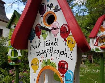 Birdhouse Kindergarten Farewell Birdhouse, personalized with children's names, farewell gift for teacher