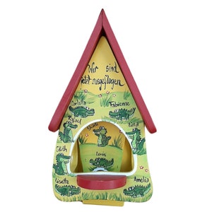Bird Villa Bird House - Feeding House with Silo - Feeding Villa Small Crocodile - Personalized