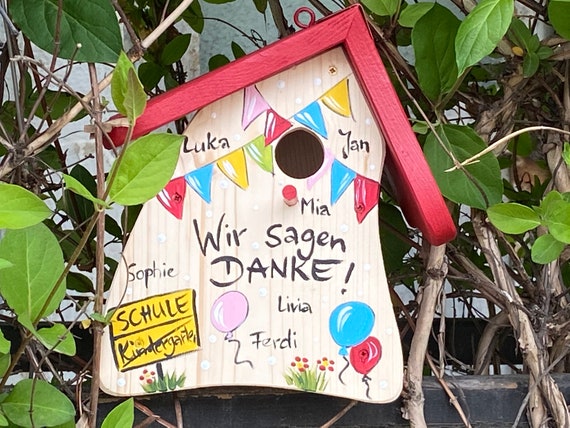 Farewell Gift Teacher Bird House for the Kindergarten Bird - Etsy