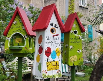 Birdhouse farewell gift kindergarten, birdhouse with children's names, personalized farewell gift, weatherproof