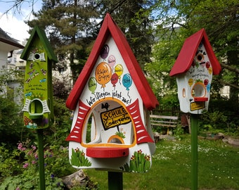 Vogelhaus Lehrerin Abschiedsgeschenk, Futterhaus, mit Namen der Kinder, Abschiedsgeschenk Schule