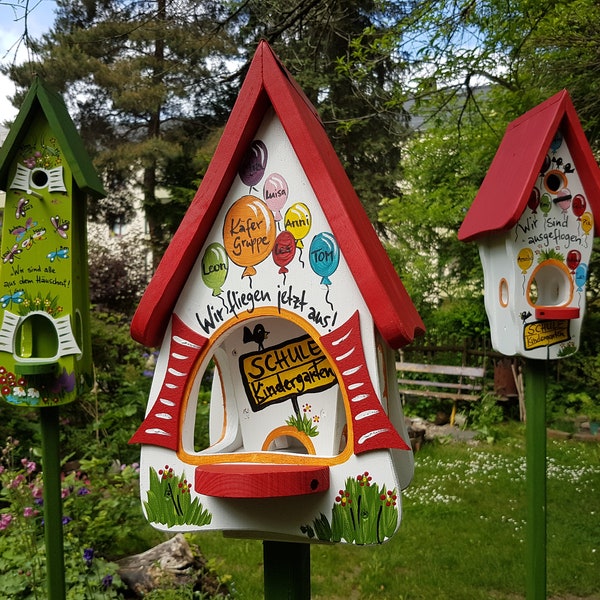 Vogelhaus Lehrerin Abschiedsgeschenk, Futterhaus, mit Namen der Kinder, Abschiedsgeschenk Schule