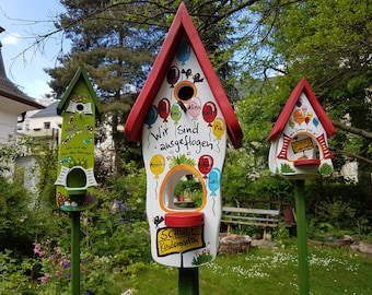 Farewell gift for kindergarten teachers - birdhouse for kindergarten, bird villa personalized with children's names | weatherproof colors