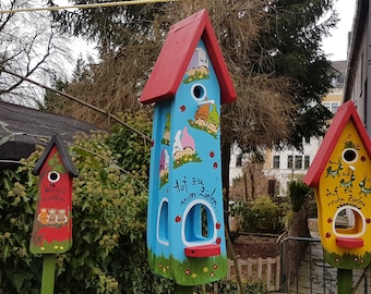 Farewell gift for kindergarten teachers - birdhouse for kindergarten, bird villa personalized with children's names | weatherproof colors