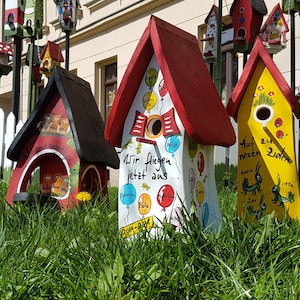 Birdhouse farewell gift kindergarten, kindergarten farewell, birdhouse, weatherproof, personalized with children&#39;s names