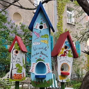 Birdhouse kindergarten farewell, kindergarten farewell gift, farewell gift teacher, birdhouse, weatherproof with children&#39;s names