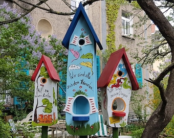 Birdhouse kindergarten farewell, kindergarten farewell gift, farewell gift teacher, birdhouse, weatherproof with children's names