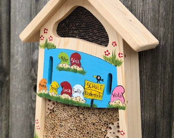 Insect hotel weatherproof, farewell gift kindergarten, kindergarten farewell, with the names of the children