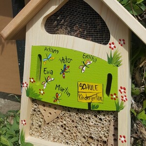 Kindergarten farewell gift, insect hotel, weatherproof, with children&#39;s names, kindergarten gift, farewell gift