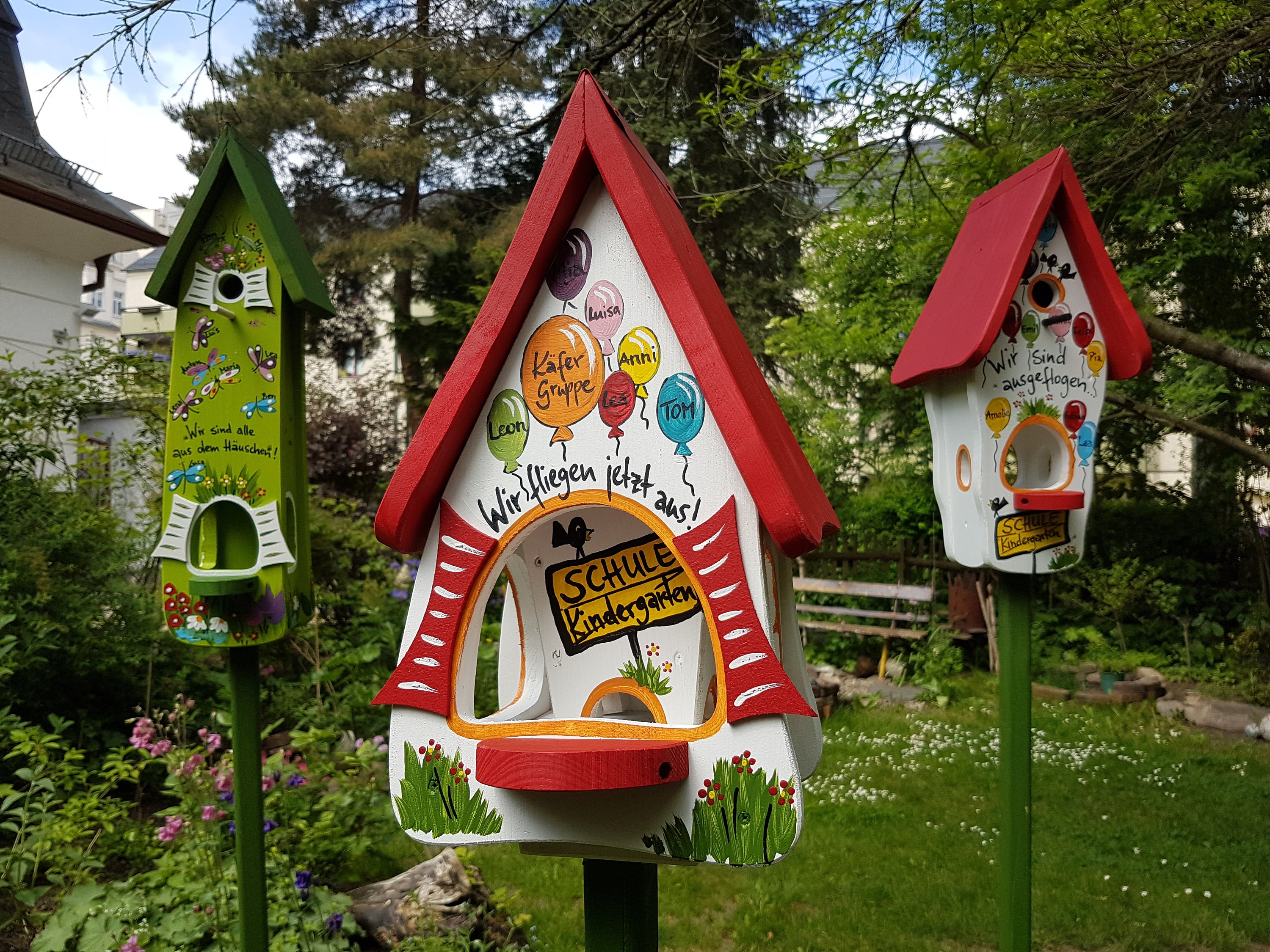 Birdhouse Kindergarten Farewell Gift, Birdhouse, Weatherproof, Children's Names, Personalized Gift