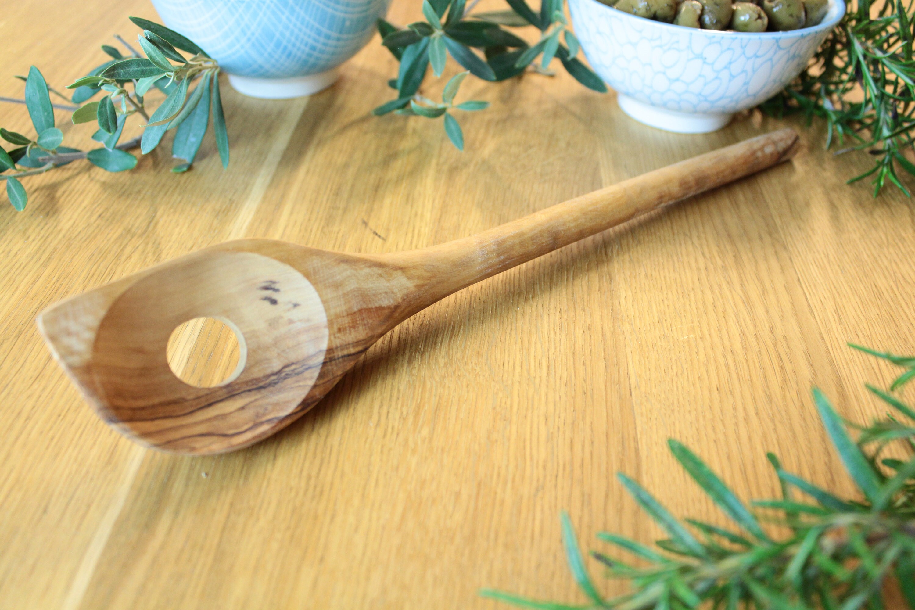 Risotto Spoon / Cooking Spoon With Hole Made of Olive Wood Etsy Ireland