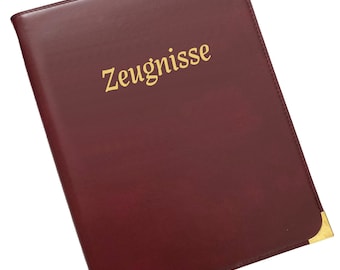 Zeugnismappe Kunstleder personalisiert 3 Farben Einschulung Geschenk