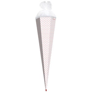 School cone sugar cone 85 cm school enrollment also personalized white red dots red dots blank