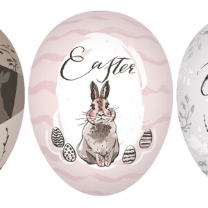 Füllei 15 cm 3 Eier Osterei Pappe Karton Pappei Handarbeit Happy Easter
