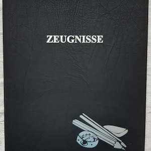 Zeugnismappe schwarz und grün auch  mit Namen oder Motiv , Ringbuch