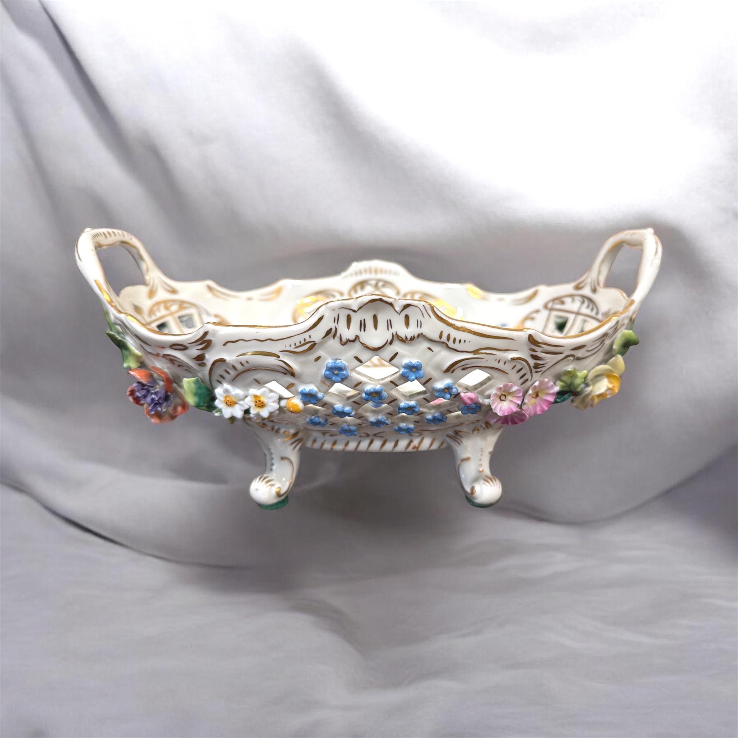 Dresden Porcelain Basket - Etsy