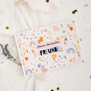 Freundebuch BOHO DREAMS für Schule & Kindergarten - Kreative Fragen für Ballerina, Einhorn, Meerjungfrau und Prinzessin - Perfektes Geschenk