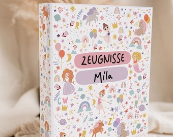 Personalisierbarer Ordner für Kindergarten u. Schule - Boho Dreams Kindergartenordner Schulordnder  Sammelmappe Krippe Sammelordner Rosa