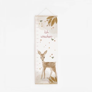 Messlatte Oh Deer mit dem Namen deines Kindes personalisierbar - Ein liebevolles Accessoire für das Kinderzimmer als Geschenk zum Geburtstag