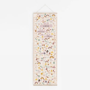 Messlatte Fairytale für Zwillinge oder Geschwister personalisierbar - Ein liebevolles Accessoire für das Kinderzimmer - Geschenk zur Geburt