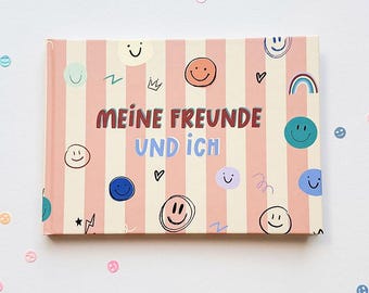 Freundebuch SMILEY Lemonsqueezy - für Schule & Kindergarten - bunte u. kreative Fragen für coole u. starke Kinder - Geschenk für Einschulung
