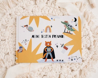 Freundebuch Cool Kids - Beste Freunde - für Schule & Kindergarten Einschulung Freundschaft Freundealbum Superheld Monster Weltraum Schulkind