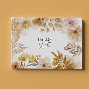 Babyalbum 1. Jahr – FLORAL | Erinnerungsbuch für die schönsten Momente & Meilensteine im ersten Babyjahr | perfektes Geschenk zur Geburt