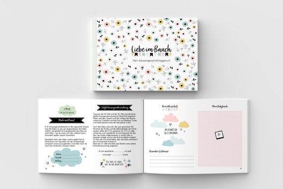 Liebe Im Bauch Schwangerschaftstagebuch Etsy