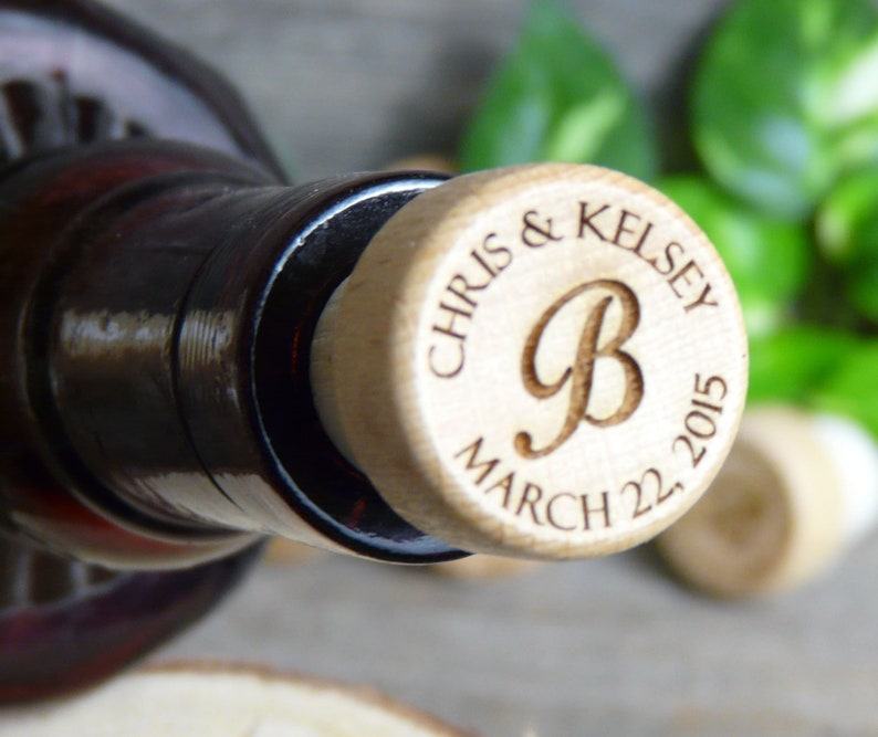 Personalized Cork Wine Stopper Personalized corks For Wedding Etsy