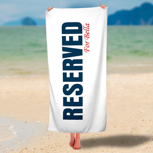 Reserved Personalized Beach Towels, Super Soft Large Beach Towels, Pool Towel, Beach Towel, Summer Personalized Beach Towels