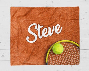 Tennis Personalized Sherpa Blanket, Personalized Tennis Gift, Premium Extra Soft Custom Tennis Blankets
