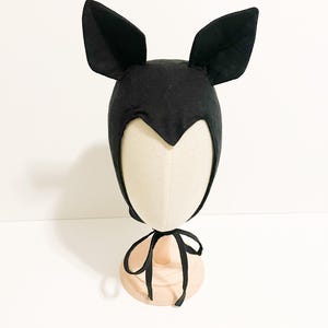 Adult bat bonnet,Widow peak bonnet, Dracula bonnet,  bat bonnet, mommy and me bonnet
