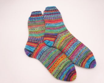 Handgestrickte Socken, Scrappy Socks  Gr. 38/39