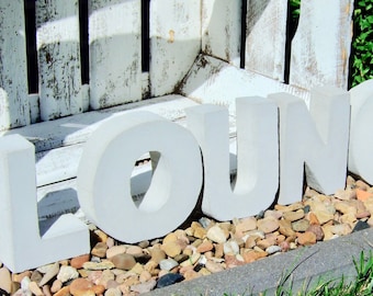 LOUNGE concrete letters 12.5 cm height