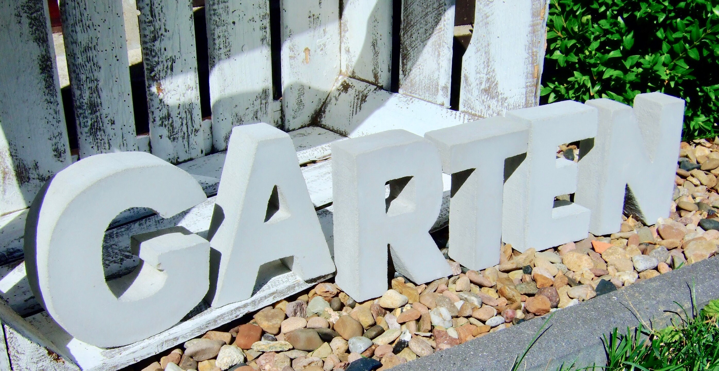 GARTEN Buchstaben Beton 125cm Etsy