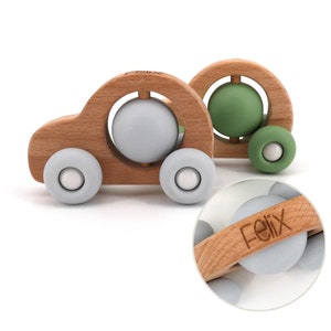 Car Wood with Personalization I Silicone I Toy Car I with Name