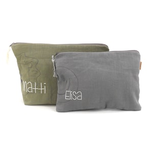 Windeltasche Big Friends Name und Motiv I viele Farben I Motivauswahl I Wickeltasche I Kosmetiktasche