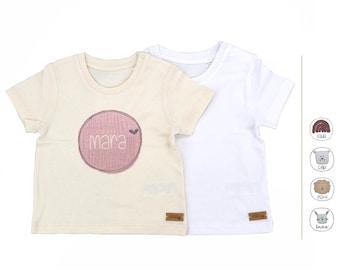 Baby- / Kids-Shirt mit Stickmotiv und Name I Motivauswahl I personalisiert I viele Farben