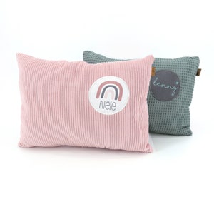 Botón de almohada personalizado I muchos colores I elección del motivo I almohada de peluche I con nombre