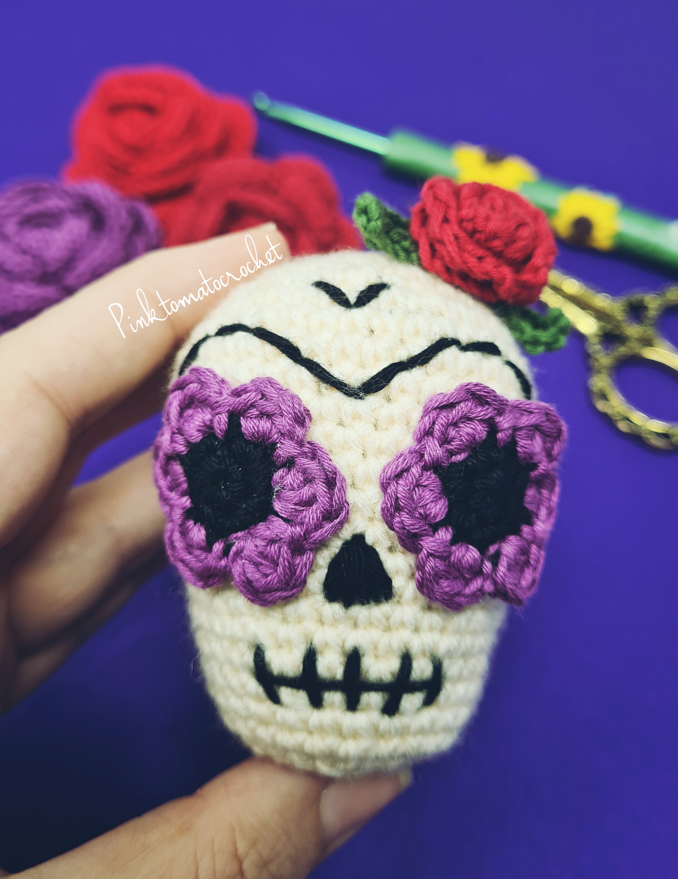 Día De Los Muertos Skull CROCHET PATTERN Etsy UK