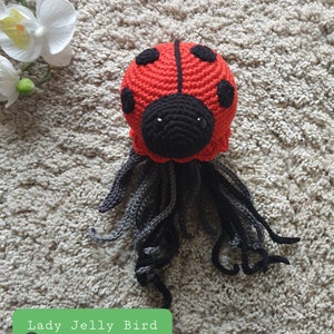VIRKMÖNSTER Lady Jelly Bird pdf-mönster Jelly friends direktnedladdning